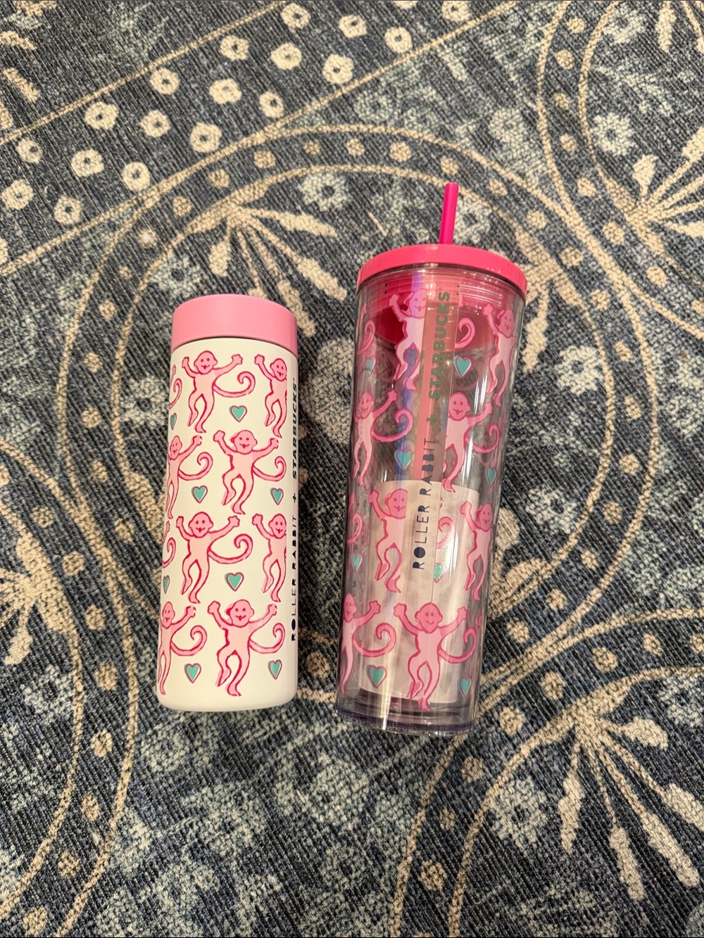 Starbucks X Roller Rabbit Cup Set of Two Pink